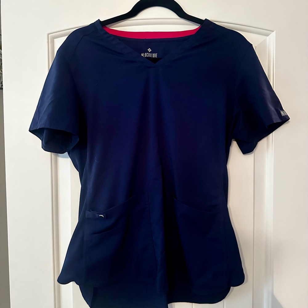 Med Couture Navy Scrub Top